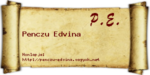 Penczu Edvina névjegykártya